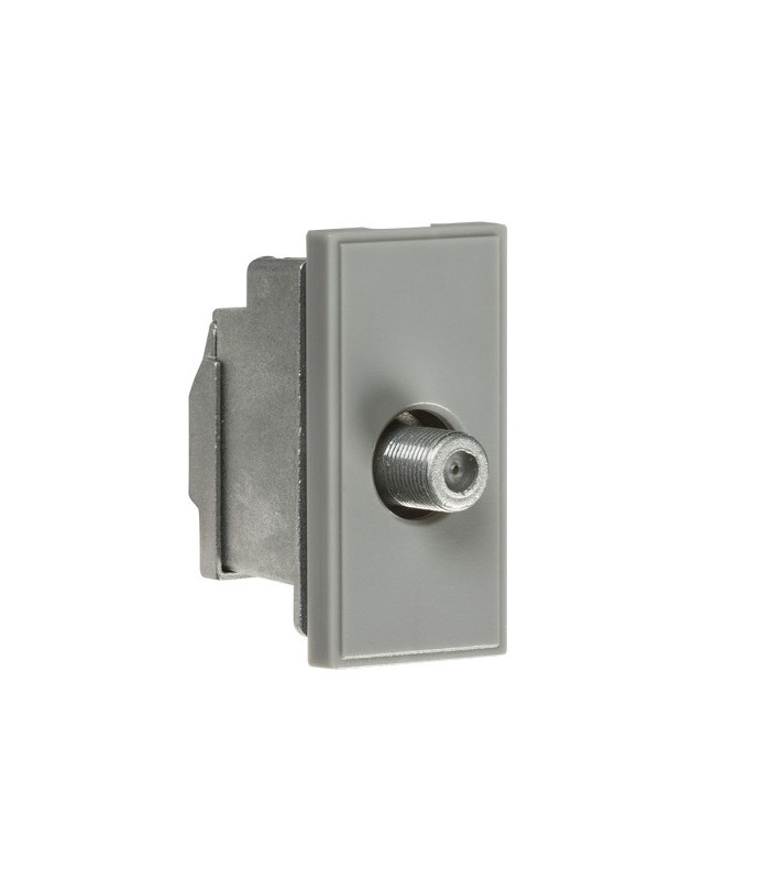 Screened SAT TV Outlet Module 25 x 50mm - Grey