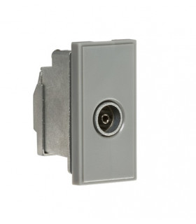 Screened TV Outlet 25 x 50mm - Grey