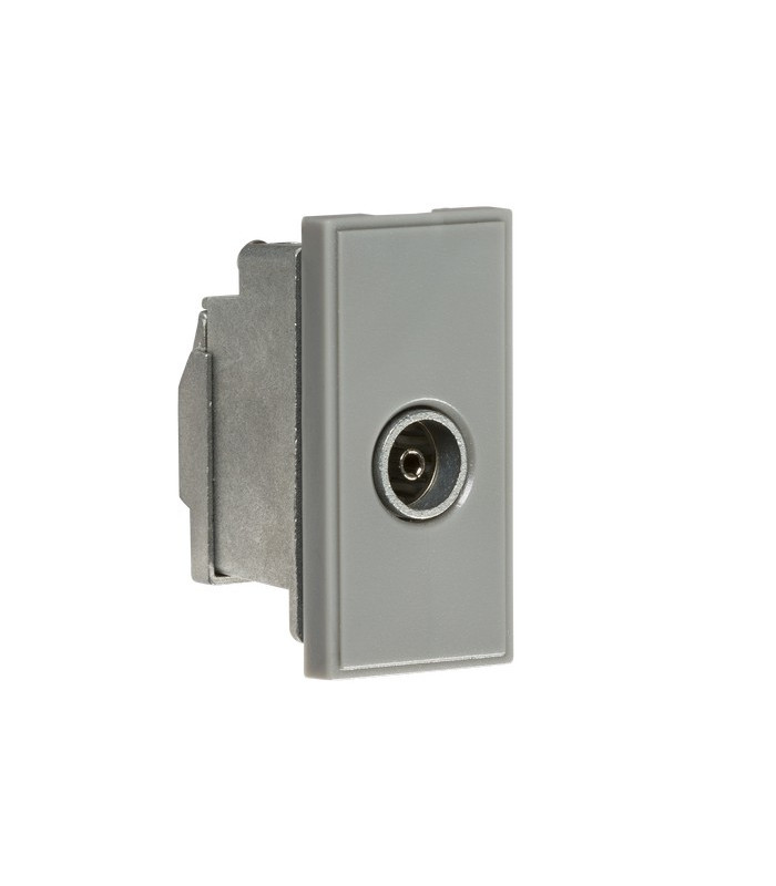 Screened TV Outlet 25 x 50mm - Grey