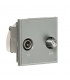 Diplexed TV /SAT TV Outlet Module 50 x 50mm - Grey