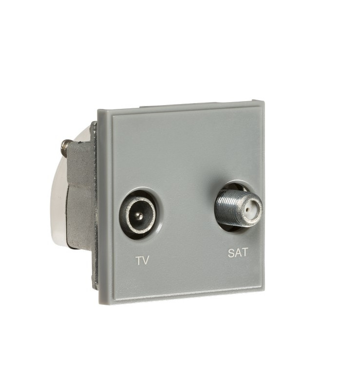 Diplexed TV /SAT TV Outlet Module 50 x 50mm - Grey