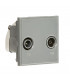 Diplexed TV /FM DAB Outlet Module 50 x 50mm - Grey