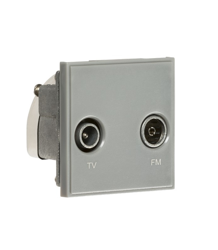 Diplexed TV /FM DAB Outlet Module 50 x 50mm - Grey