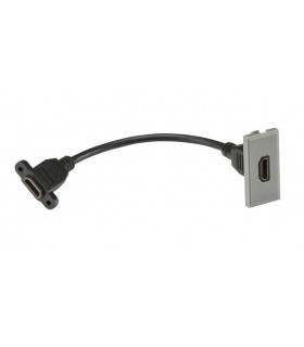 HDMI outlet module 25 x 50mm - Grey