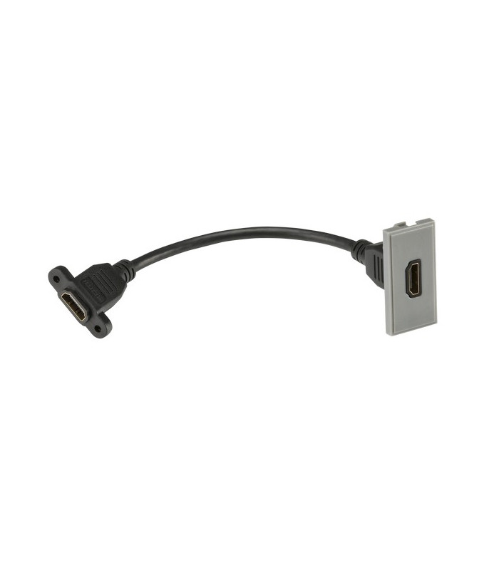 HDMI outlet module 25 x 50mm - Grey