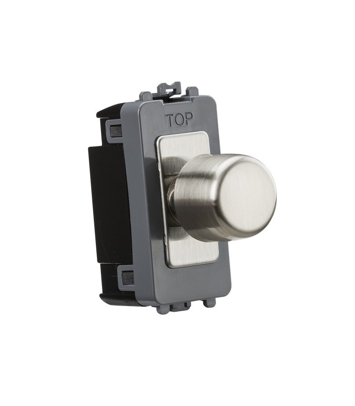 1G 2-way 10-200W (10-100W LED) trailing edge dimmer - brushed chrome