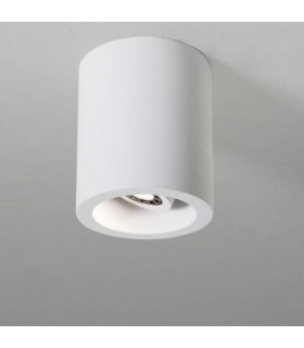 LED 1 Light Adjustable Round Surface Mounted Downlight Plaster, GU10 - 1