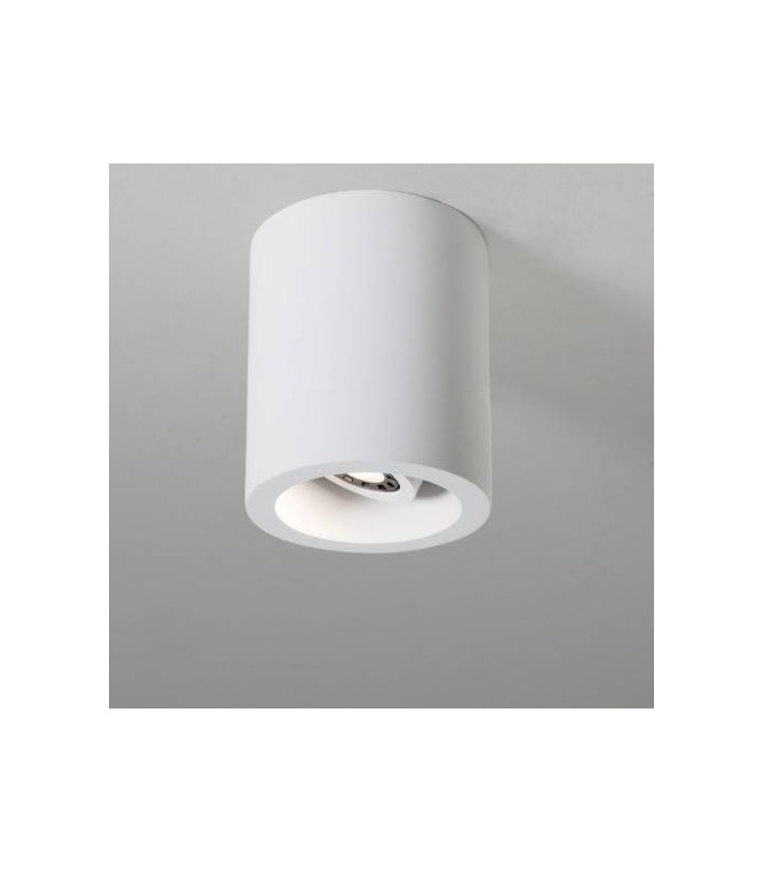 LED 1 Light Adjustable Round Surface Mounted Downlight Plaster, GU10 - 1