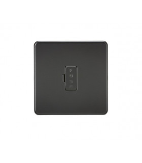 Screwless 13A Fused Spur Unit - Matt Black