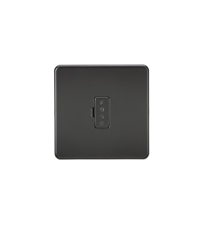 Screwless 13A Fused Spur Unit - Matt Black