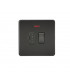 Screwless 13A Switched Fused Spur Unit with Neon - Matt Black