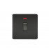 Screwless 20A 1G DP Switch with Neon - Matt Black