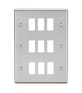9G Grid Faceplate - Rounded Edge Brushed Chrome