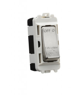 10A Fan Isolator Module - Brushed Chrome
