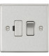 13A Switched Fused Spur Unit - Square Edge Brushed Chrome