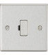 13A Fused Spur Unit - Square Edge Brushed Chrome