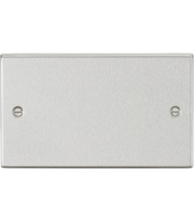 2G Blanking Plate - Square Edge Brushed Chrome