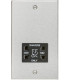 115/230V Dual Voltage Shaver Socket with Black Insert - Square Edge Brushed Chrome