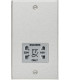 115/230V Dual Voltage Shaver Socket with Grey Insert - Square Edge Brushed Chrome