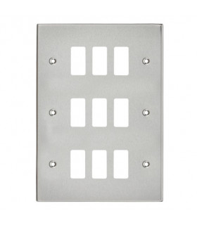9G Grid Faceplate - Square Edge Brushed Chrome
