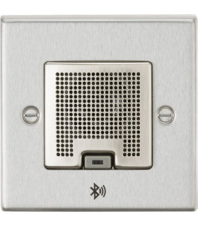 3W RMS Bluetooth Speaker Outlet - Brushed Chrome