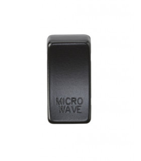 Switch cover "marked MICROWAVE" - matt black