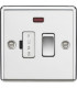 13A Switched Fused Spur Unit with Neon - Rounded Edge Polished Chrome