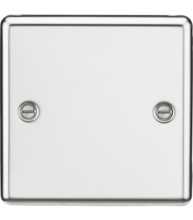1G Blanking Plate - Rounded Edge Polished Chrome