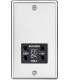 115-230V Dual Voltage Shaver Socket with Black Insert - Rounded Edge Polished Chrome