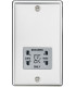 115-230V Dual Voltage Shaver Socket with Grey Insert - Rounded Edge Polished Chrome