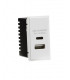Dual USB Charger (3.1A) Module 25 x 50mm - White