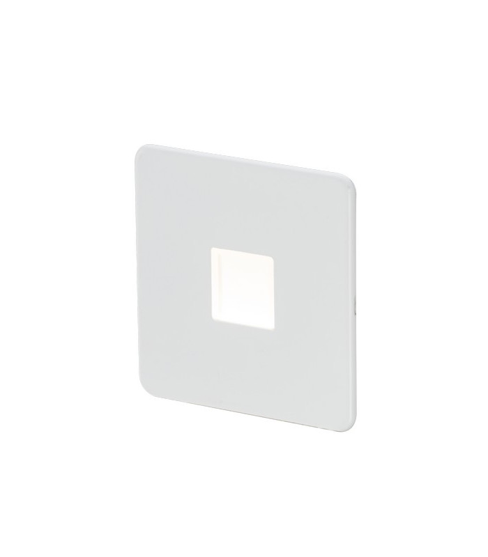 Screwless 230V LED Plinth Light - Matt White