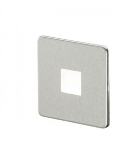 Screwless 230V LED Plinth Light - Brushed Chrome