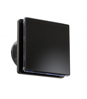 100MM/4" LED Backlit Extractor Fan with  Overrun Timer - Black