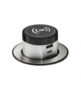 Wireless Desktop Charger with Pop-Up Dual USB charger