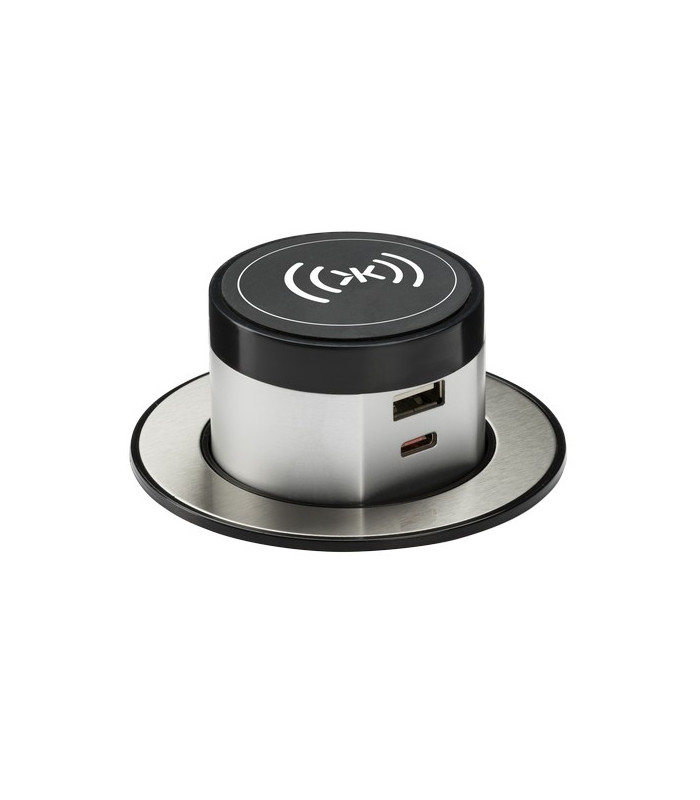 Wireless Desktop Charger with Pop-Up Dual USB charger