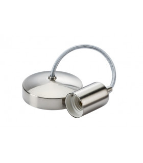 6" E27 Contemporary Pendant Set - Brushed Chrome