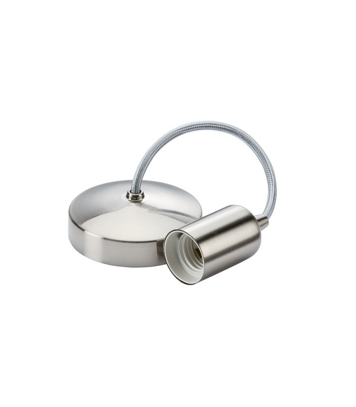 6" E27 Contemporary Pendant Set - Brushed Chrome