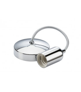 6" E27 Contemporary Pendant Set - Polished Chrome