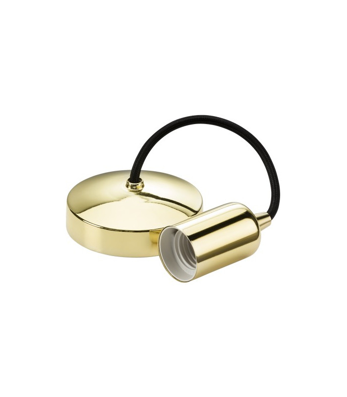 6" E27 Contemporary Pendant Set - Polished Brass