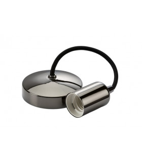 6" E27 Contemporary Pendant Set - Black Nickel