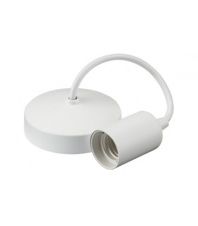 6" E27 Contemporary Pendant Set - Matt White