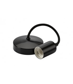 6" E27 Contemporary Pendant Set - Matt Black