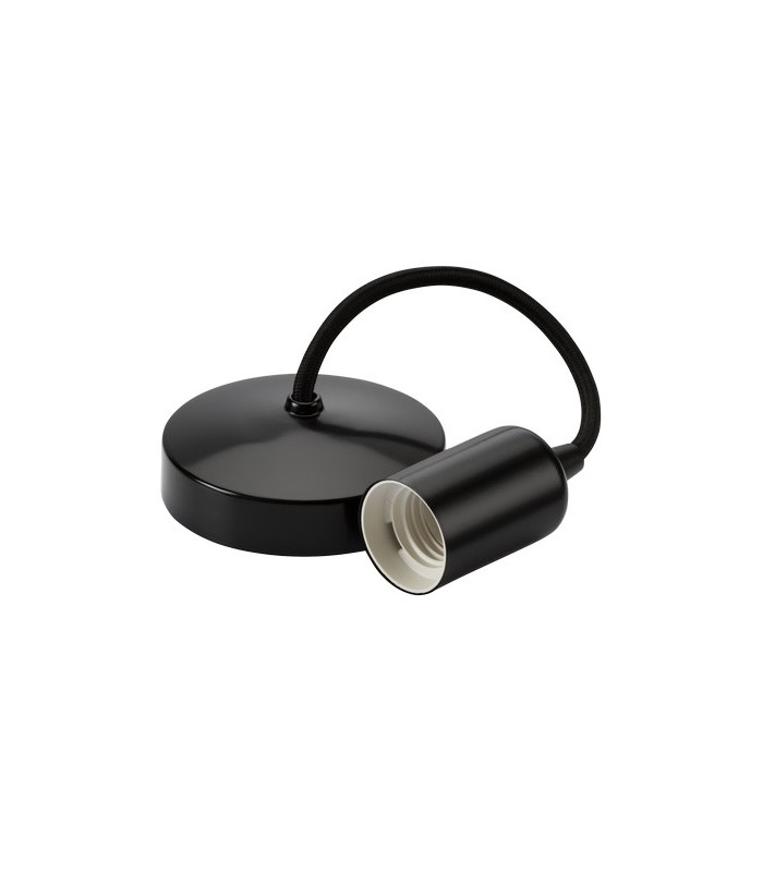 6" E27 Contemporary Pendant Set - Matt Black