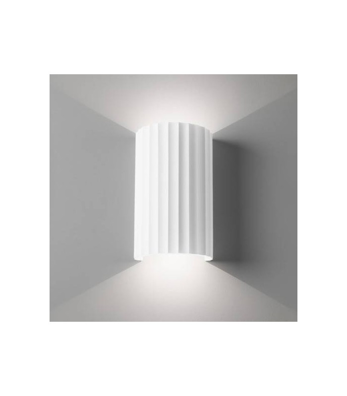 2 Light Indoor Plaster Small Wall Light White, GU10 - 1