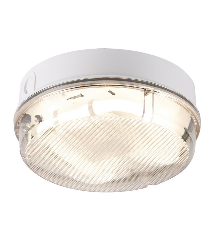 Bulkhead with Prismatic Diffuser and White Base