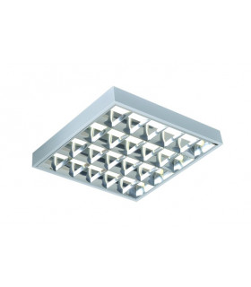 White LED Grey Aluminium Round Recessed Wall Light