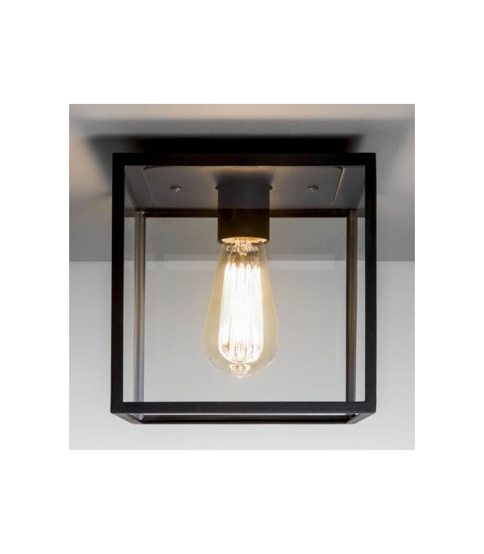 1 Light Outdoor Ceiling Light Black, E27 - 1