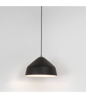1 Light  Small Dome Ceiling Pendant Matt Black, E27 - 1
