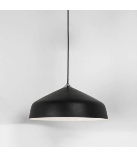 1 Light  Large Dome Ceiling Pendant Matt Black, E27 - 1